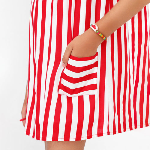 Spripes with Pocket Girls Dress