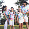 Multi Tie & Dye Matching Travel Tees For The Family