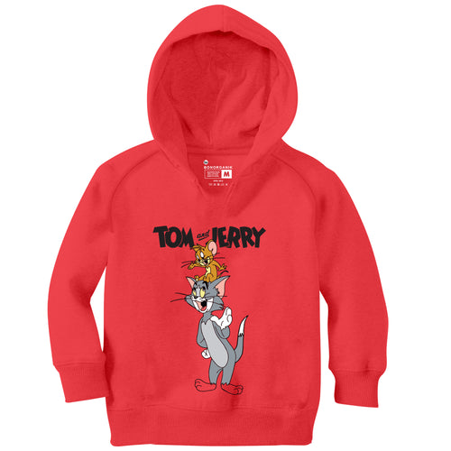 Tom & Jerry Red Father-Son Hoodies
