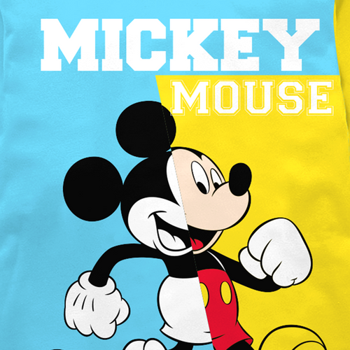 Mickey Blue/Yellow Full Sleeve Boys T-SHIRT