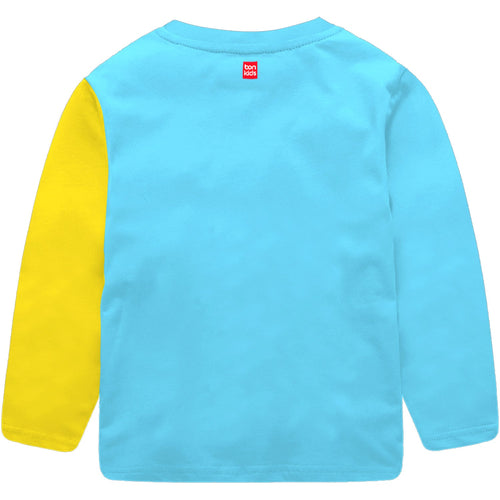 Mickey Blue/Yellow Full Sleeve Boys T-SHIRT