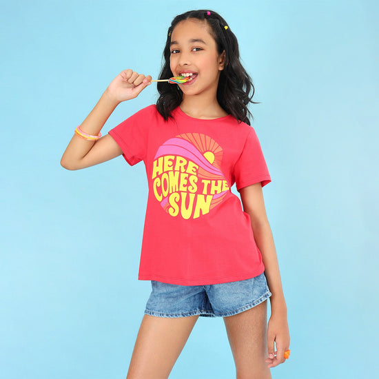 Here Comes The Sun Girls Tshirt
