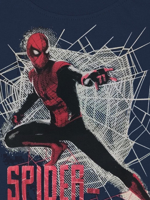Spiderman Navy Full Sleeve Boys Tshirt