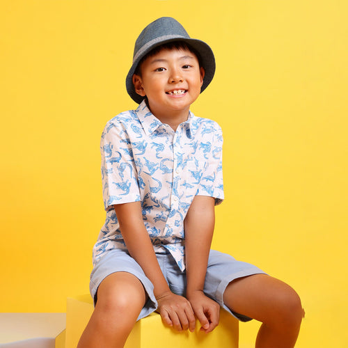 Boys Dinosaur Printed Shirt