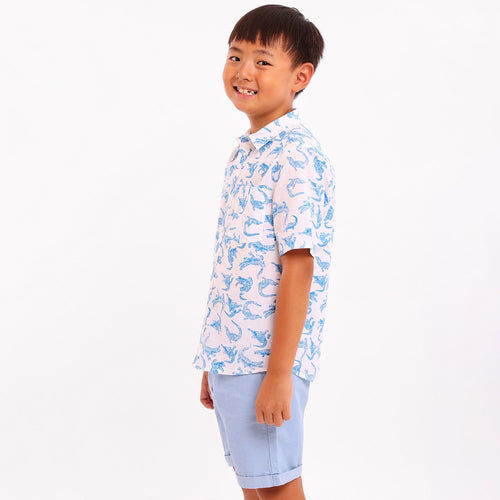 Boys Dinosaur Printed Shirt