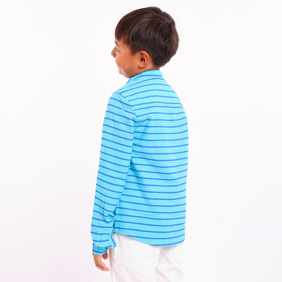Boys Blue Stripes Shirts