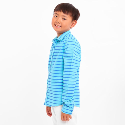 Boys Blue Stripes Shirts