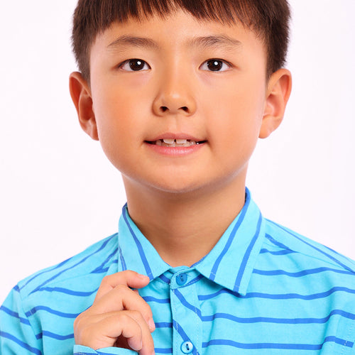 Boys Blue Stripes Shirts