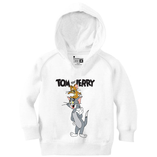 Tom & Jerry Matching White Couple Hoodie
