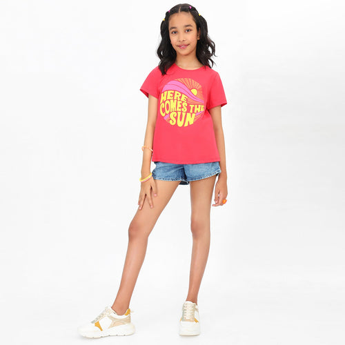 Here Comes The Sun Girls Tshirt