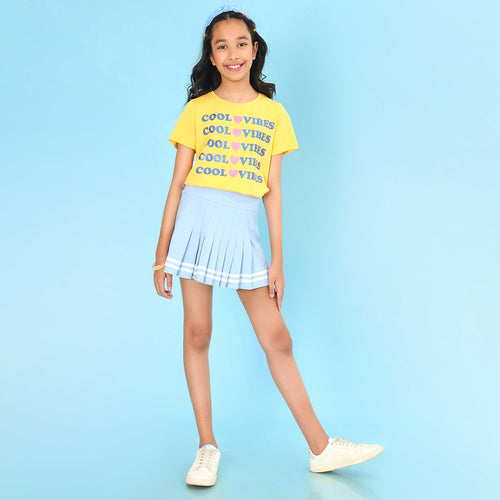 Cool Vibes Yellow Girls Tshirt