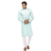 Pastel Green kurta with white pyjama set for Mens