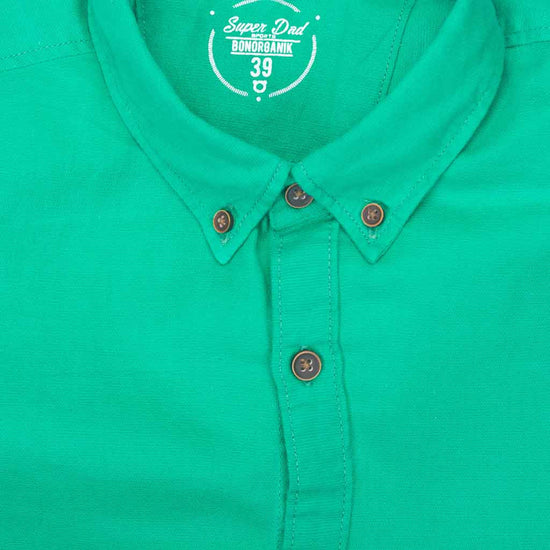 Father Son Button down Collar full sleeve Green shirt