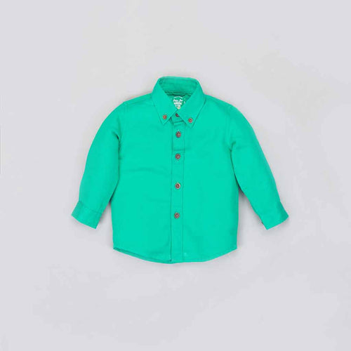 Father Son Button down Collar full sleeve Green shirt