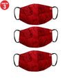 Kids Red Micky Mouse Printed Protective Masks( Set Of 3)