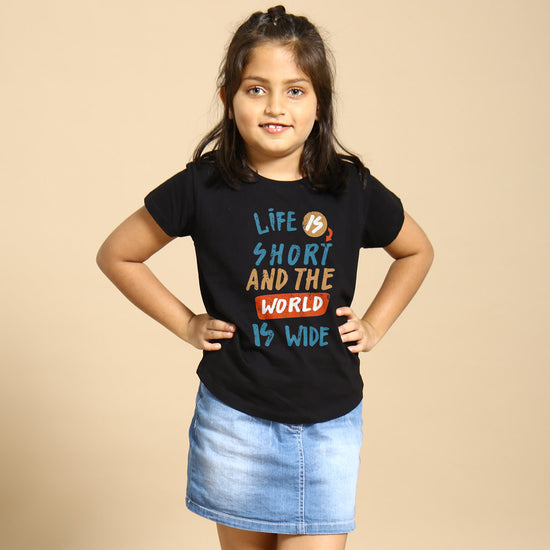 Life Is Short, Matching Travel Tees For Girl