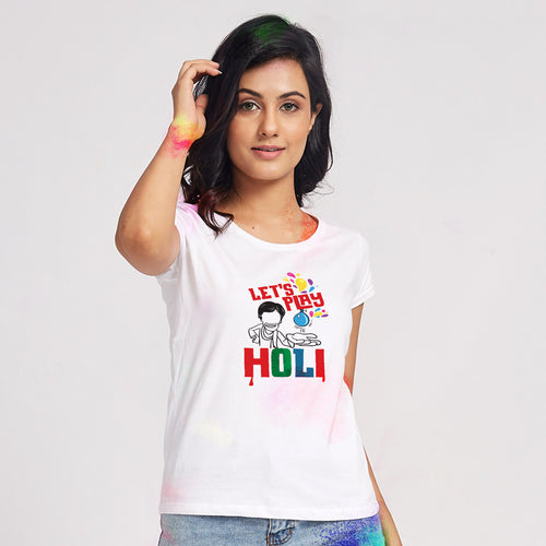 Lets Play Holi Family Tees for mother