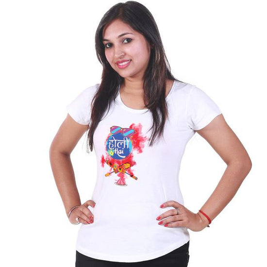 Holi Hai Couple Tees For Women