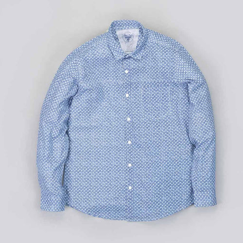 Father/Son Light blue printed denim shirt