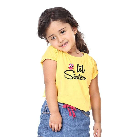 Owl Print Combo Tee for Sisters