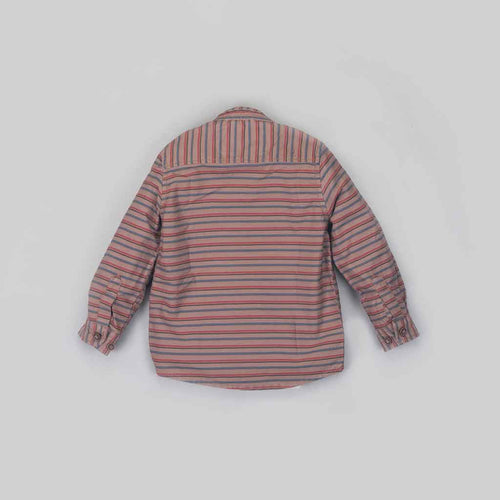 Brown Stripes Mandarin collar Father & Son Matching shirt