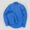 Father Son Royal Blue Stripes mandarin collar shirt