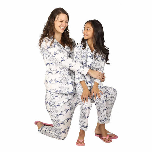 Birds Of Paradise Sleepwear Set For Mom & Daughter