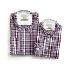 Wine Checkered Ghingham Shirt