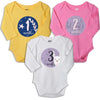 1-2-3, Set Of 3 Assorted Bodysuits For Baby.