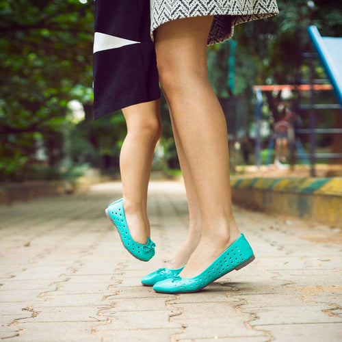 Sea Side Matching Ballerinas  For Mommy And Daughter