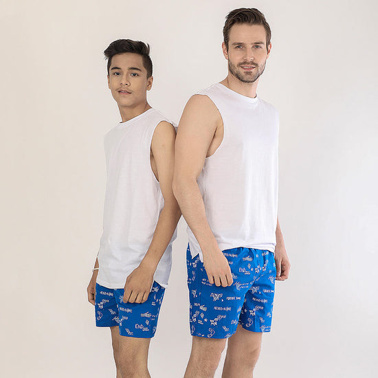 Text Me (Blue), Matching Boxers For Dad And Son