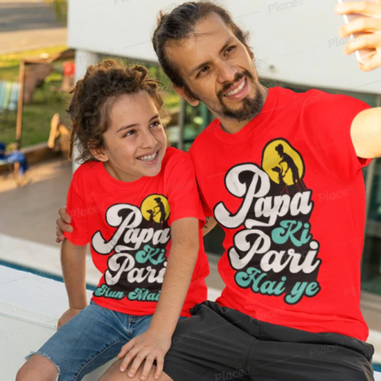 Papa Ki Pari Hai ye Matching Dad And Daughter Tees