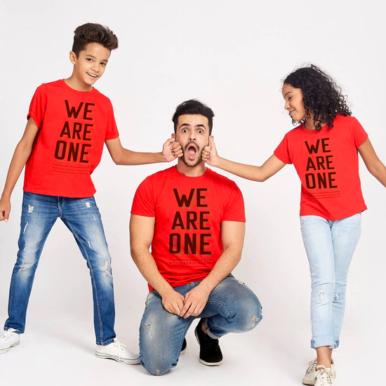 We Are One, Matching  Dad, Daughter and Son Tees