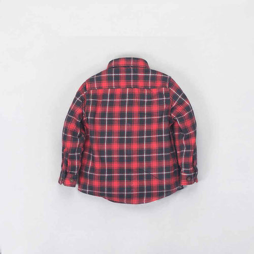 Scottish checks flannel full sleeve shirts for father son