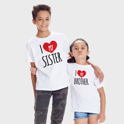 I Love My Brother/Sister,Matching Tees For Brother And Sister