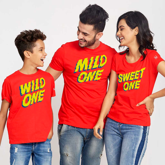 Mild, Wild And The Sweet One, Matching Tees For Mom, Dad And Son