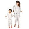 Polka Dot Stylysed Pocket Sleepwear Set For Mom & Daughter