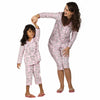 Pink Floral Capri Style Sleepwear Set For Mom & Daughter