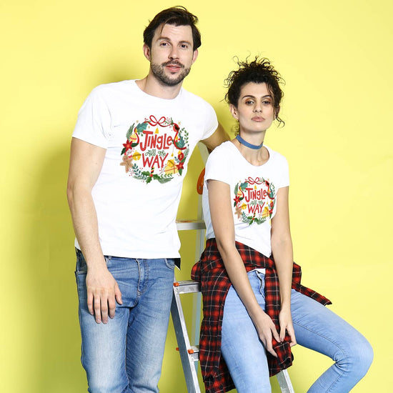 Jingle all the way couple tees