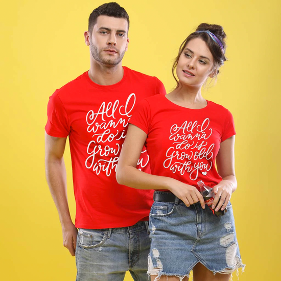All I Wanna Do Is Grow Old With You Couple Tees