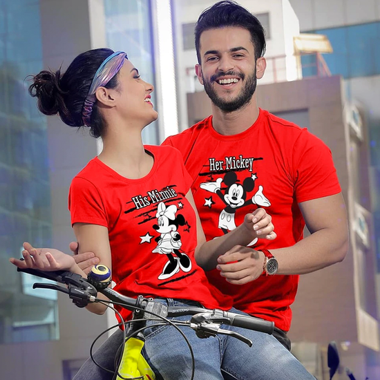 Her Mickey/His Minne, Disney Couple Tees