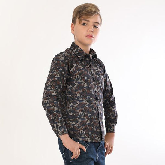 Army Print, Full Sleeves Shirts For Boy