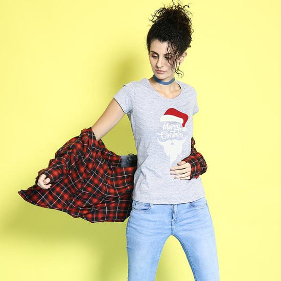 Merry Christmas Single Tee For Women