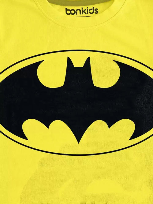 Batman Yellow Full Sleeve Boys Tshirt