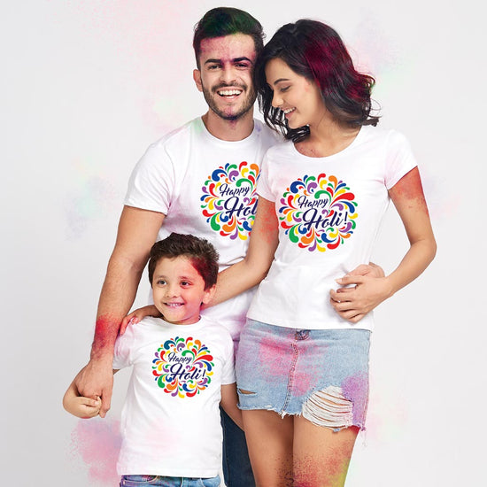 Happy Holi Grande Family Tees