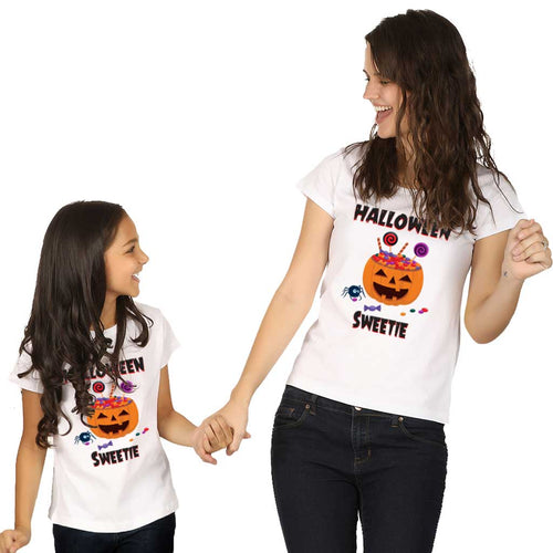 Halloween Sweetie Mom Daughter Tees