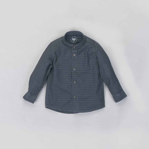 Olive Green Purple Mandarin Dad & Son Shirt