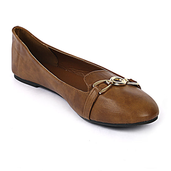 Metallic Brown Matching Ballerinas For Daughter