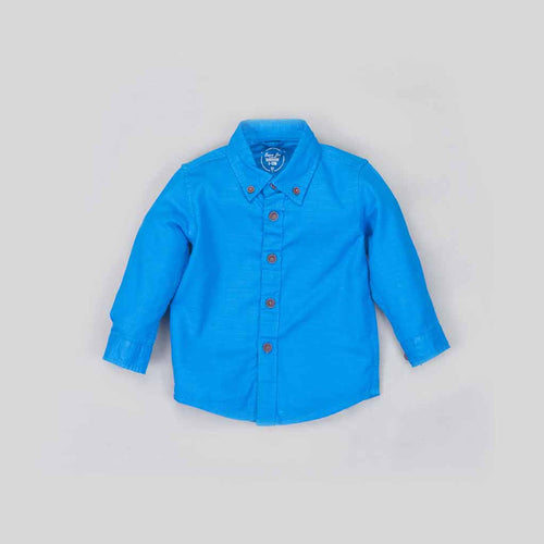 Father Son Button down Collar full sleeve blue shirt