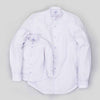 Mandarin Collar purple stripes white shirt for father son